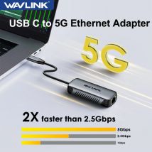 WAVLINK USB C zu Ethernet Adapter 2,5G/5Gbps RJ45 Gigabit Ethernet Netzwerk Adapter USB 3.0 Konverter für Laptop Windows 10/11
