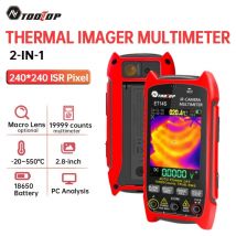 TOOLTOP ET14S Cámara termográfica portátil ISR 240x240 multímetro AC/DC de 2,8 pulgadas detección de fallos eléctricos de tubería automotriz