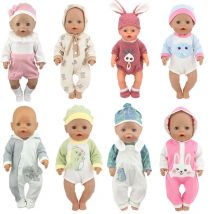 2023 modne kombinezony dla lalek pasujące do ubranek dla lalek 43 cm Baby Doll 17 cali Reborn Baby Doll