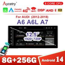12.5 ''Wireless Carplay Android 14 Auto Stereo Schermo Per Audi A6 C7 A7 2012-2018 Autoradio Lettore Multimediale GPS google 4G LTE