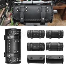 Forcella per moto Custodia da viaggio in pelle PU Borse per attrezzi impermeabili Borsa da sella Borsa da coda vintage Bagagli per Harley Bobber/Suzuki/Honda