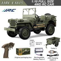 JJRC C8815 1/10 WILLYS JEEP Rc Car 1941 4WD RTR Crawler Climbing Scale Military Truck Offroad Vehicle Adult Toy Gift for Kids