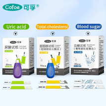 Cofoe Cholesterol&Blood Glucose&Uric Acid 3 in1 test strips&lancets only for 3 in 1 Detector GUT02 Health Care