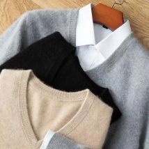 Super Wolle Kaschmir pullover Männer dicken Pullover Herbst Winter warme klassische V-Ausschnitt Kleidung männliche Pullover Jersey Hombre Pull Homme