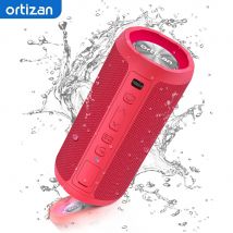 Ortizan Bluetooth Lautsprecher mit Licht, Musikbox Tragbarer Bluetooth Box mit IPX7 wasserdicht, Dualen Bass-Treibern, 30h Akku, Freisprechfunktion für Phone