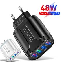4 Ports USB Ladegerät Quick Charge 3,0 48 W Telefon Adapter Reise Für iPhone Samsung EU/Us-stecker Tragbare Wand Mobile Schnell Ladegerät QC