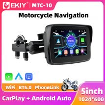 EKIY 5 pollici Wireless CarPlay Moto Android Auto portatile digitale cruscotto moto GPS schermo di visualizzazione navigazione moto