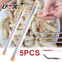 FTK Lombrico Aggancio Ago Lombrico In Acciaio Inox Ago A Gas Lombrico Portatile Verme Da Pesca Cavo Penetrante Foratore Pesce Strumento