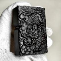 Handgeschnitztes Kerosin aus Palisander, winddicht, Schleifscheibe, Feuerzeug, Mahagoni-Feuerzeug, Retro-Persönlichkeit, kreative Sammlung, Geschenk