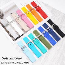 Silicone Watch Strap 12mm 14mm 16mm 18mm 20mm 22mm 24mm Men Women Replace Bracelet Soft Rubber for Seiko Sport Bands for Rolex