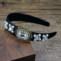 Rot grüne Kristall und Perle Haar bänder Strass einfache Haar bügel für Frauen Accessoires Schmuck Stirnbänder