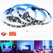 USB Zigbee RGB 5050 SMD LED-Streifen 5 V flexible TV-Hintergrundbeleuchtung Tuya Smart Life APP für Alexa Google Assistant SmartThings