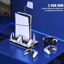 Controller Charger Dock supporto di raffreddamento verticale per ps5 Slim PS5 stazione di ricarica rapida per SONY Playstation 5 Gamepad