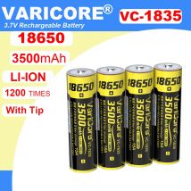 New VariCore VC-1835 18650 3.7V 3500mAh Rechargeable lithium battery With Tip for LED Flashlight Handheld fan