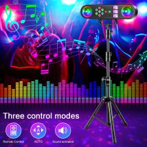 U'King Mini 5IN1 Bracket Effect Light Remote Control Mobile Stage Light Sound Control Strobe Magic Ball Light for DJ Show Party