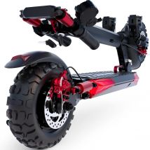 Elektroroller für Erwachsene, 55 km/h Geschwindigkeit, 11-Zoll-Offroad-Reifen, 48-V-18-Ah-Batterie, 1200-W-Motor, Dual-Bremssystem, zusammenklappbarer Pendler-Escooter