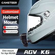 Supporto per mento in alluminio personalizzato per casco AGV K6 per GoPro 13 12 11 Insta360 X4 X3 Ace Pro2 DJI Action 6 5Pro 4 Accessorio per fotocamera
