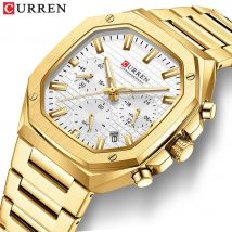 Curren Herren uhren Top Marke Luxus Chronograph Quarz Herren uhr wasserdichte Sport Armbanduhr Herren Edelstahl Herren uhr