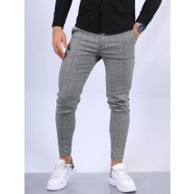 Casual Herren Business Baumwolle Slim Fit Herren Hosen Hosen Skinny Chinos Grau Knöchellang Street Wear Plaid Gestreifte Bleistifthosen