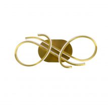 Plafoniera LED moderna, plafoniera lampadario dorato 36W, lampada da soffitto a LED in acrilico a luce bianca calda 3000K per camera da letto