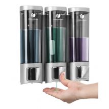 Dispenser di shampoo per parete doccia 1/2/3×200ML Camera Dispenser di sapone liquido ricaricabile Bottiglia Contenitori da bagno trasparenti