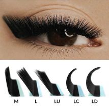 Abonnie L/M/LU/LC/LD Curl Lash Extension Kaschmir Mattschwarz Wimpernverlängerung 8–15 mm gemischtes Einzelwimperntablett