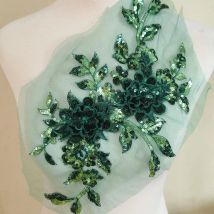 1 Stück Spitze Stoff Stickerei Pailletten Blumen Mesh Patch Nähen DIY Reparatur Kleidung Zubehör