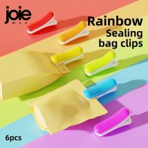 Joie Rainbow Bag Clips 3pcs/6pcs Moisture Proof Food Sealer Plastic Food Preservation Sealing Clip Kitchen Tool Durable