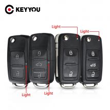 KEYYOU 1 pz per Volkswagen VW Polo Passat B5 Tiguan Golf Seat Skoda Auto 2/3 pulsanti pieghevole