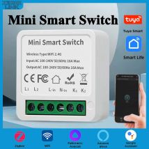 Tuya WiFi/ZigBee3.0 Smart Light Switch Mini Breaker Relay Module Wireless 2-Way Control Voice Remote APP Smart Life Alexa Google