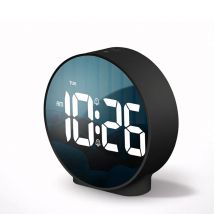 Sveglia da viaggio digitale portatile Display settimanale Doppie allarmi Luminosità regolabile Orologio da tavolo per comodino camera da letto ufficio