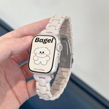 Cute Slim Acrylic Strap For Apple Watch Band 44mm 40 45 41 49 42 46 38 Women Bracelet For iWatch Ultra 2 Serie 10 9 8 SE 7 6 5 4