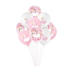 10 sztuk biały różowy pełen wdzięku łabędź balon lateksowy na urodziny dekoracje ślubne Baby Shower Girl Theme zaopatrzenie firm globos