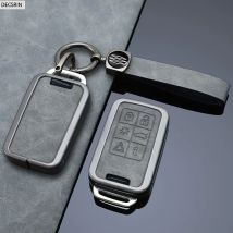 5/6 Tasten Zink-legierung + Leder Auto Fernbedienung Schlüssel Fall Abdeckung Schutz Halter Shell Schlüssel Fob Für Volvo XC60 V60 S60 S80 XC70 V40