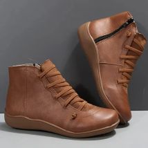 Schneeschuhe Frauen Winter Frühling Mode flache Schuhe Frau kurze Vintage Frauen Stiefel mit Fell 2024 neue Schnürung bequeme Stiefel