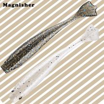 Magnisher 8 teile/beutel weiche Wurm köder 9cm 5g Shad Silikon Angeln lockt 3d Augen weichen Köder Barsch Hecht Karpfen Angeln