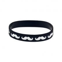 1-teiliges, geschnurrtes Silikon-Armband, Schnurrbart, Gummi-Armband, trendige Dekoration, Logo, Erwachsenengröße