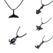 24-Zoll-Halskette mit Meerestier-Manta-Haifisch-Wal-Halskette für Herren, Halsband, Strand, Surfen, Hals-Accessoires, Anhänger, Schmuck, Geschenk für Ihn