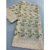 African Lace Fabric High Quality 2026 Swiss Lace 100% Cotton Lace Fabric Swiss Voile Lace Fabric For Party Dress 5 Yards 4785