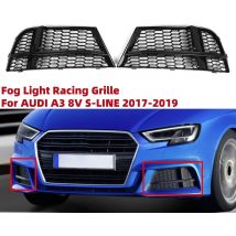 1 paio di fendinebbia per auto griglia da corsa per AUDI A3 8V S-line berlina Sportback convertibile 2017-2019 paraurti anteriore fendinebbia copertura della griglia