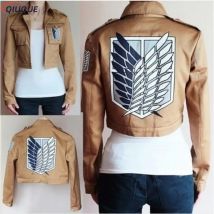 Disfraz de Eren de Ataque a los Titanes, Chaqueta de Anime Shingeki no Kyojin, Abrigo de la Legión de Exploradores, Unisex, Estampado, Jiyuu no Tsubasa