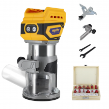 Router compatto a batteria Mellif, strumento per tagliare il legno con router palmare senza spazzole compatibile con la batteria Dewalt 18V 20V MAX (SOLO UTENSIONE)