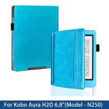 Custodia Fonda per Kobo Aura H2O 6.8 "(Modello - N250) Custodia protettiva in pelle per ebook con chiusura magnetica con funzione automatica