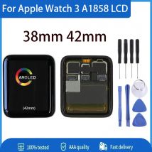 AMOLED Per Apple Watch Serie 3 38mm 42mm Display LCD Screen Digitizer Assembly Per Apple Watch 3 A1858 Sostituzione del pannello LCD