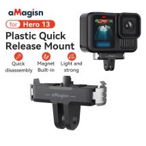 Magnetische Schnellwechselhalterung für Go Pro Hero13, mit 2-poliger Halterung, Kunststoffadapter für Gopro Hero 13 Schwarzes Zubehör