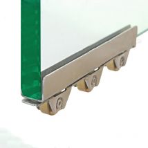 Rahmenlose Glas Schiebetür Rad Clamp Pulley Dusche Cab 5-10mm Edelstahl Tür Fenster Rollenführung Runner hardware