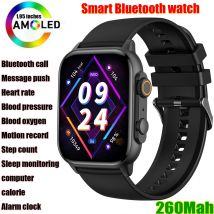 2025 Smart Bluetooth Watch schermo di chiamata Pressione costante in stock Frequenza cardiaca Passaggi di esercizi per la pressione sanguigna AMOLED uomini e donne