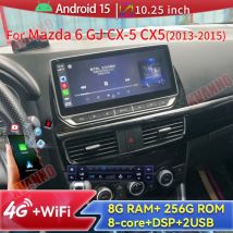 Ekran Android 15 Carplay do Mazdy 6 GJ CX-5 CX5 2013 2014 2015 Radio Samochodowe Stereo Ekran Tesla Multimedialny Odtwarzacz Wideo GPS WiFi