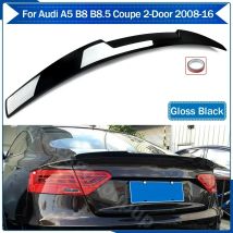 Glänzend schwarze Entenschnabel-Heckspoiler-Flügellippe für Audi A5 B8 B8.5 2Dr Coupe 2008–16