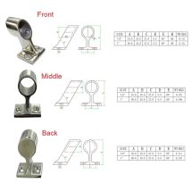 2 Stück 316 Edelstahl Stütze Handlaufmontage links vorne 22 mm 25 mm Stützhalterungen Boot Yacht Zubehör